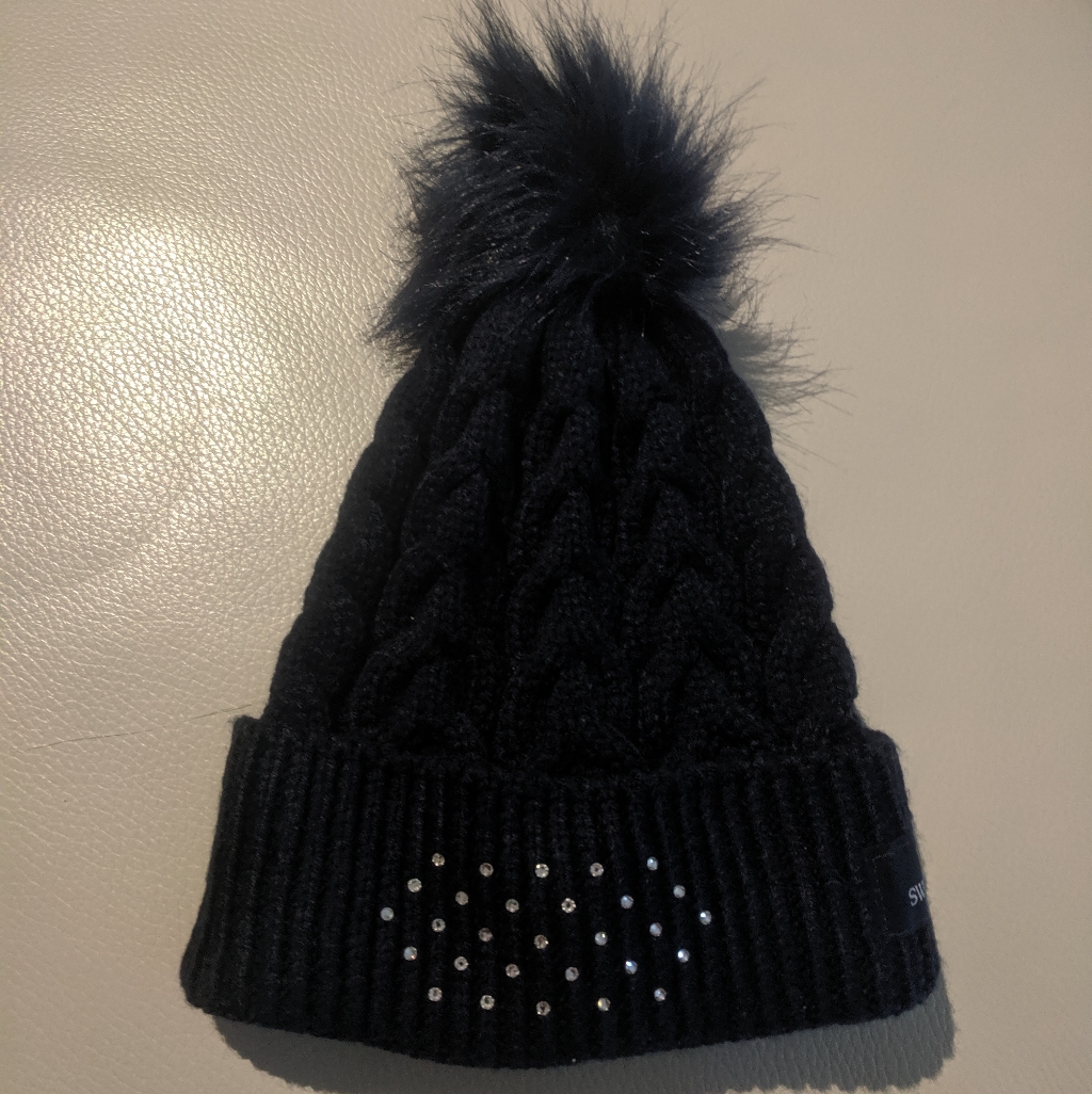 Authentic Swarovski Crystal NavyBlue Beanie